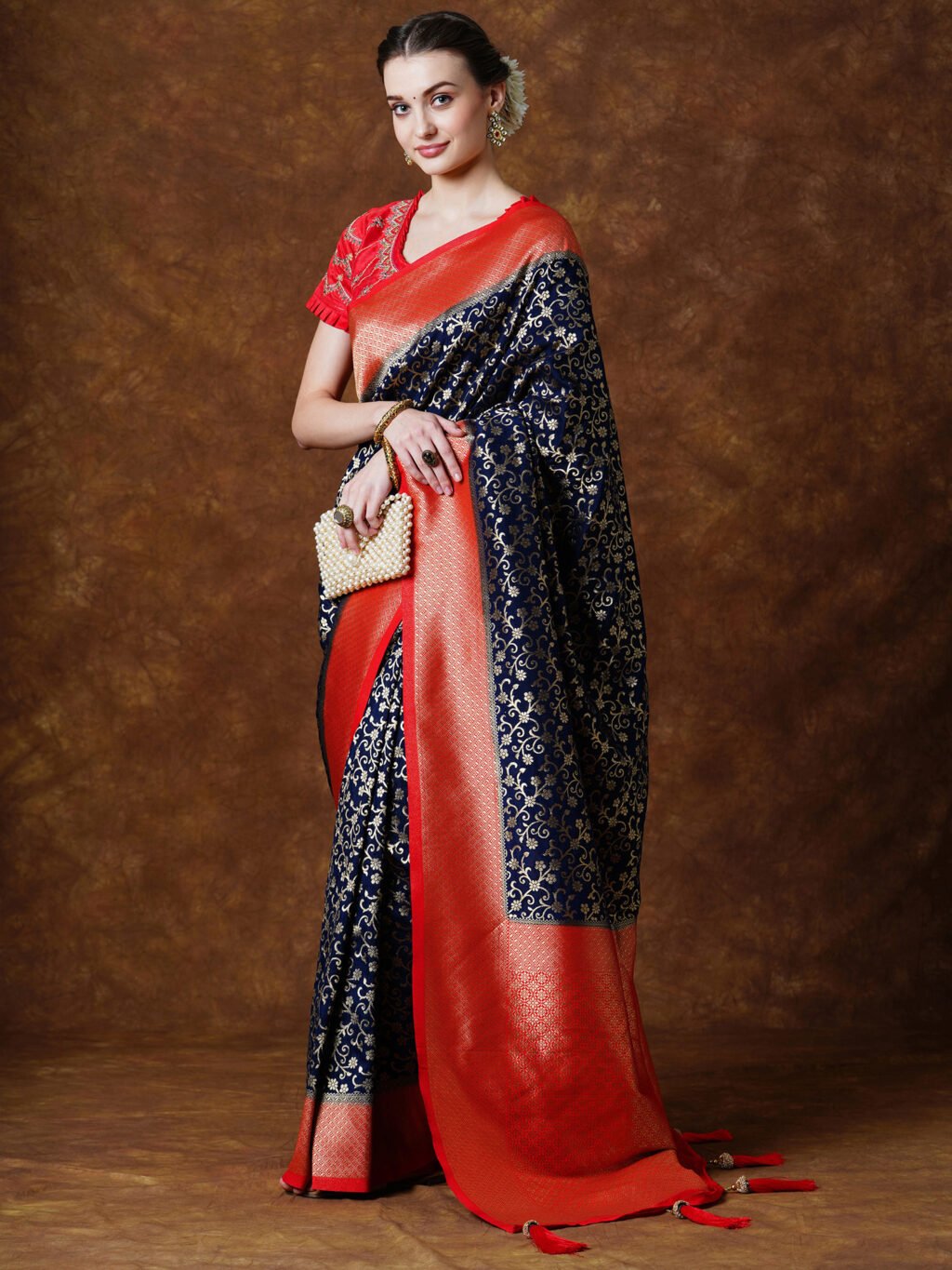 showcasing the beauty and craftsmanship of Traditional Saree.