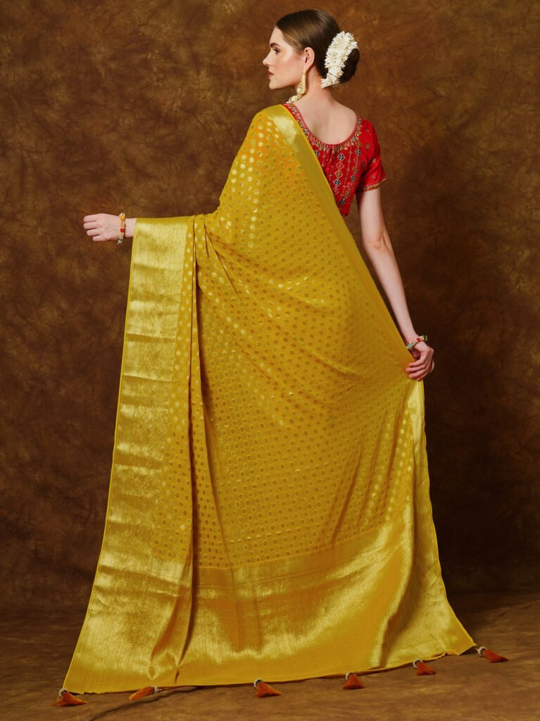showcasing the beauty and craftsmanship of Silk Saree.