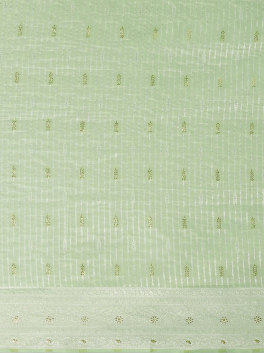 Green Silk Saree Cotton Saree - Image 4