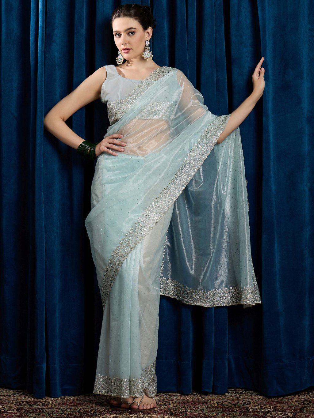 partywear designer saree for festive occasions