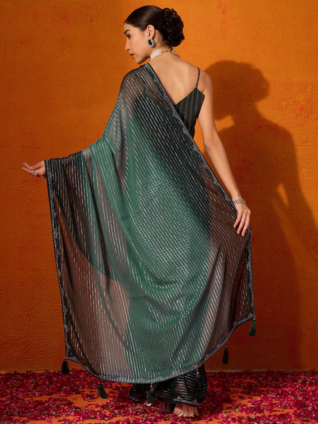 partywear designer saree for festive occasions