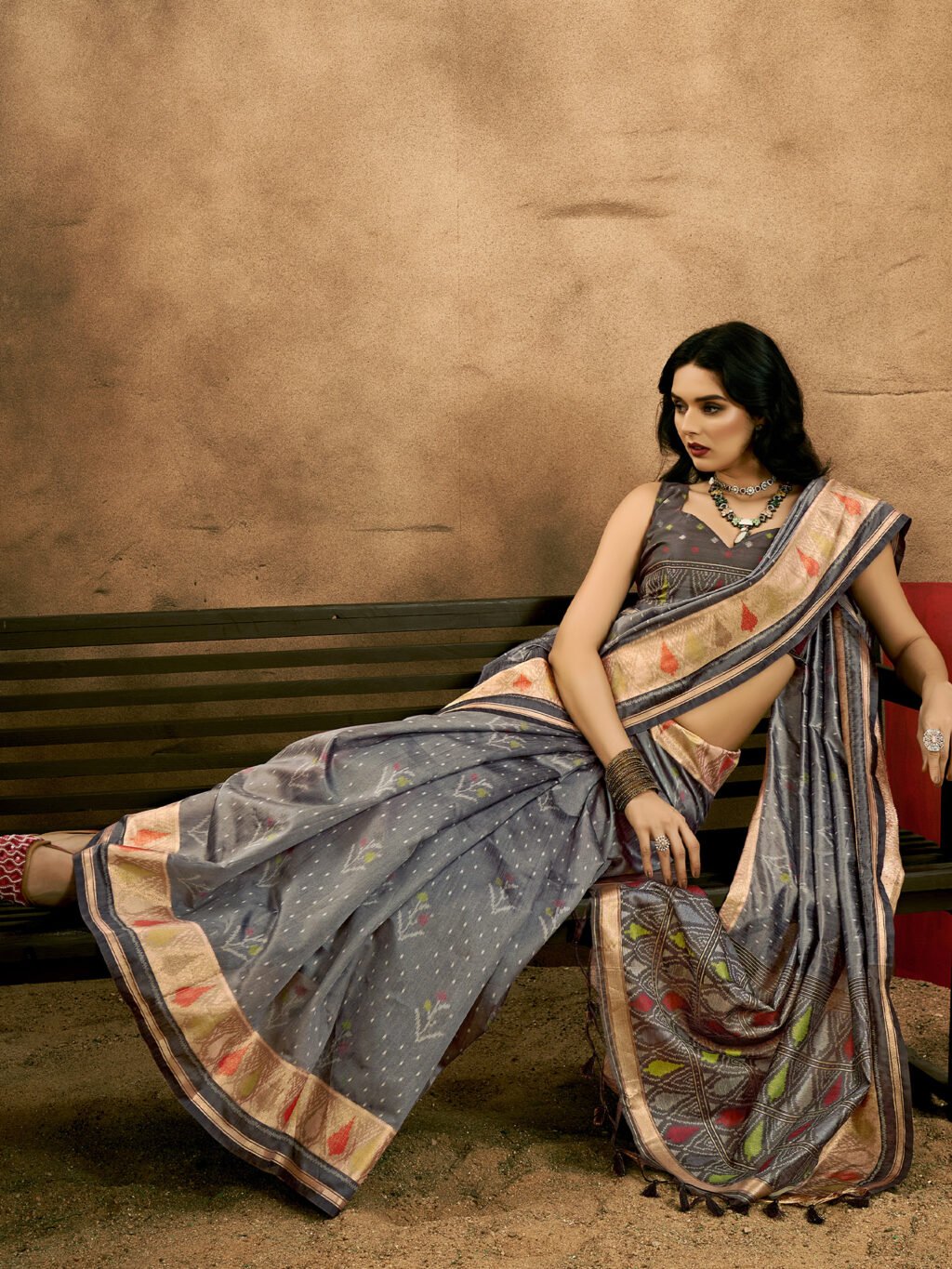 partywear designer saree for festive occasions