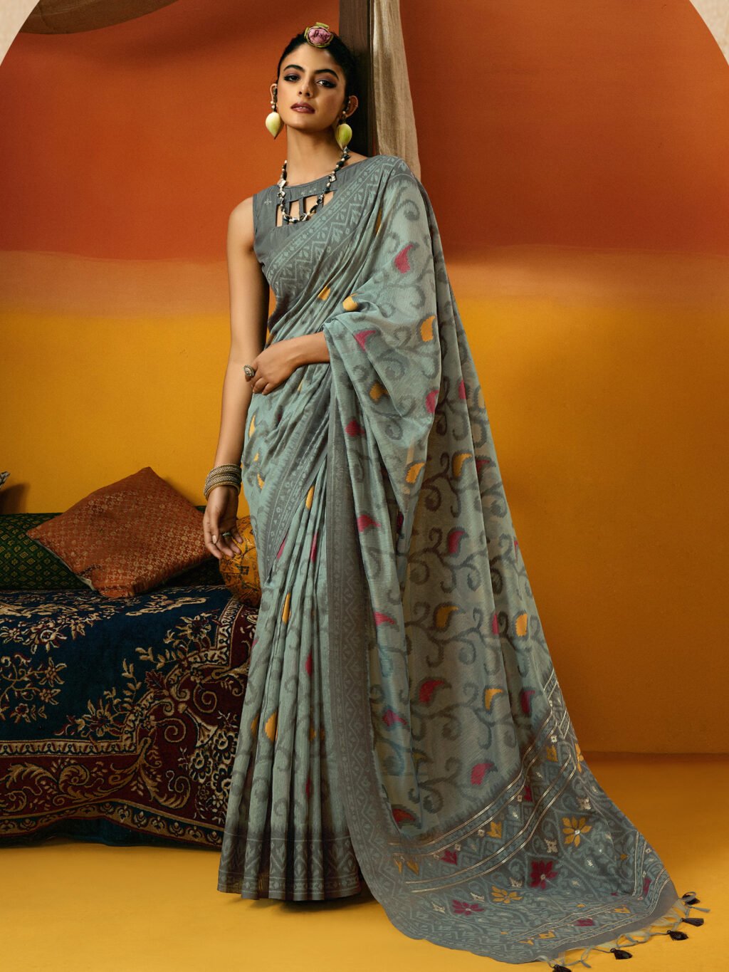 partywear designer saree for festive occasions