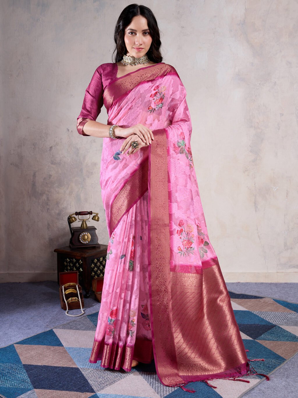 partywear designer saree for festive occasions