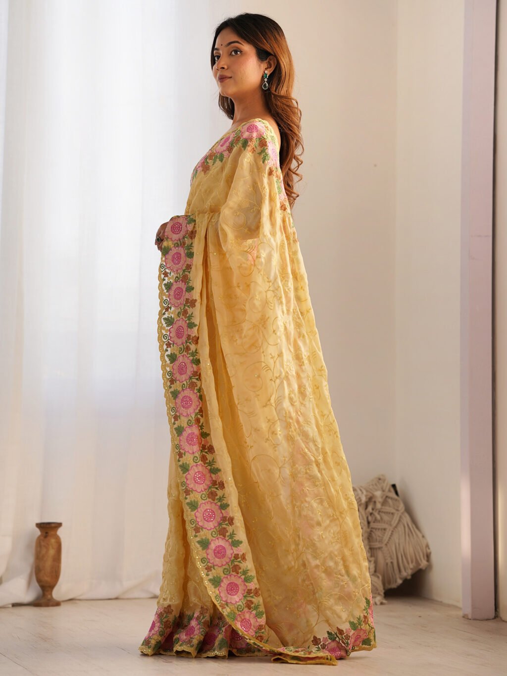 partywear designer saree for festive occasions
