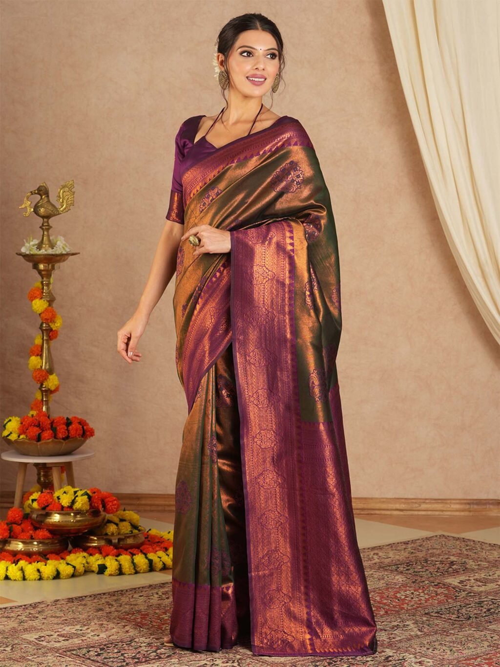 partywear designer saree for festive occasions