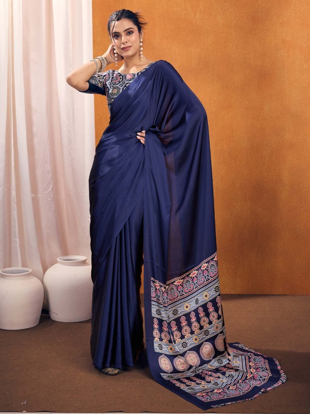 partywear designer saree for festive occasions