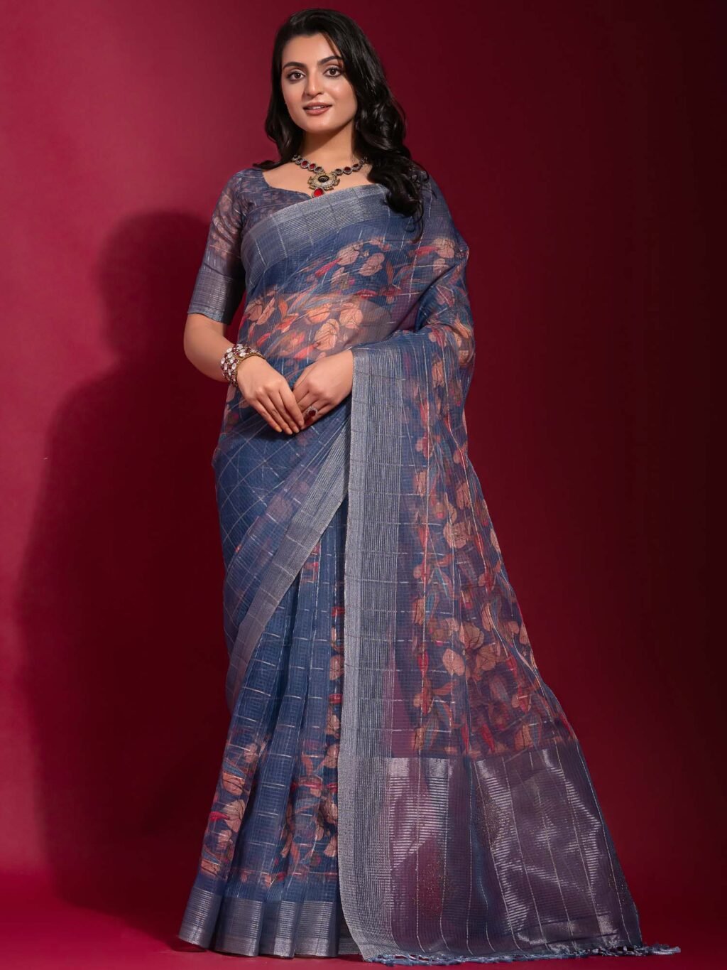 partywear designer saree for festive occasions