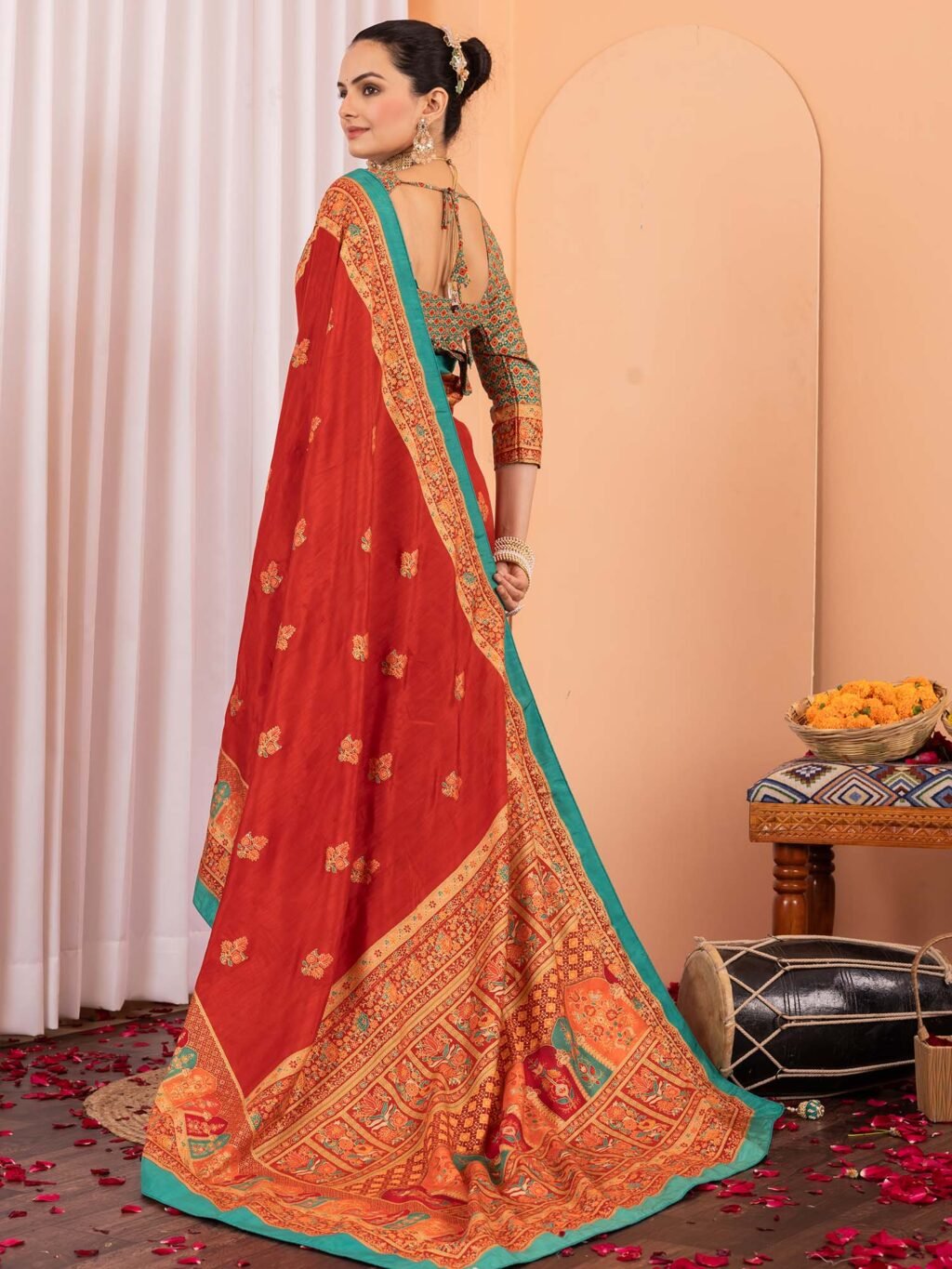 partywear designer saree for festive occasions