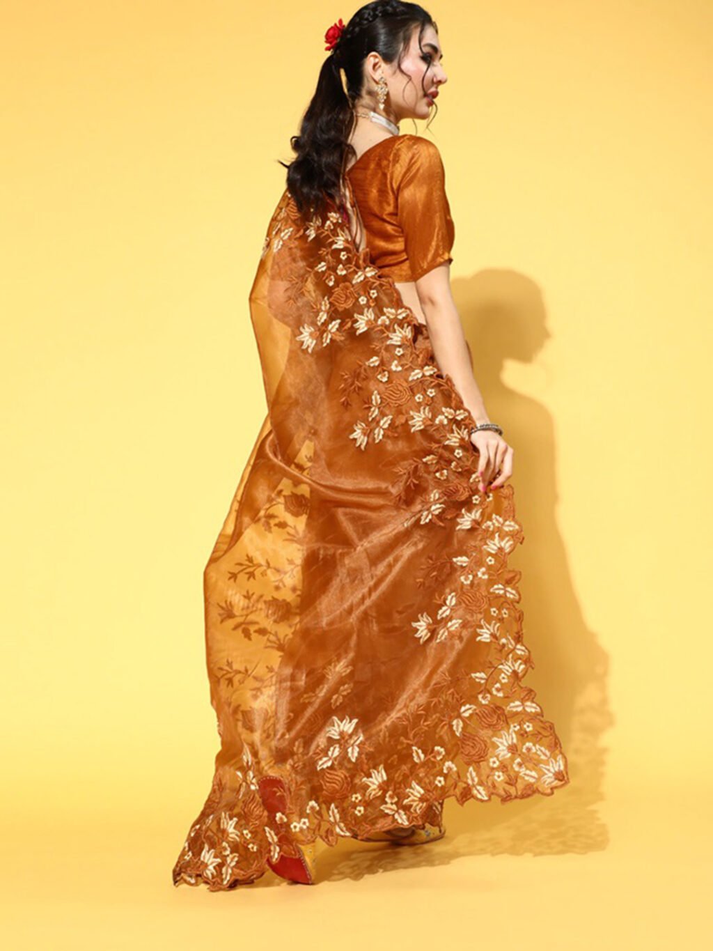 partywear designer saree for festive occasions