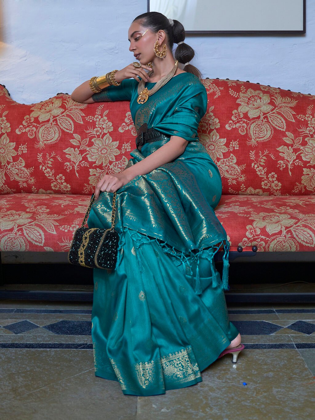 partywear designer saree for festive occasions
