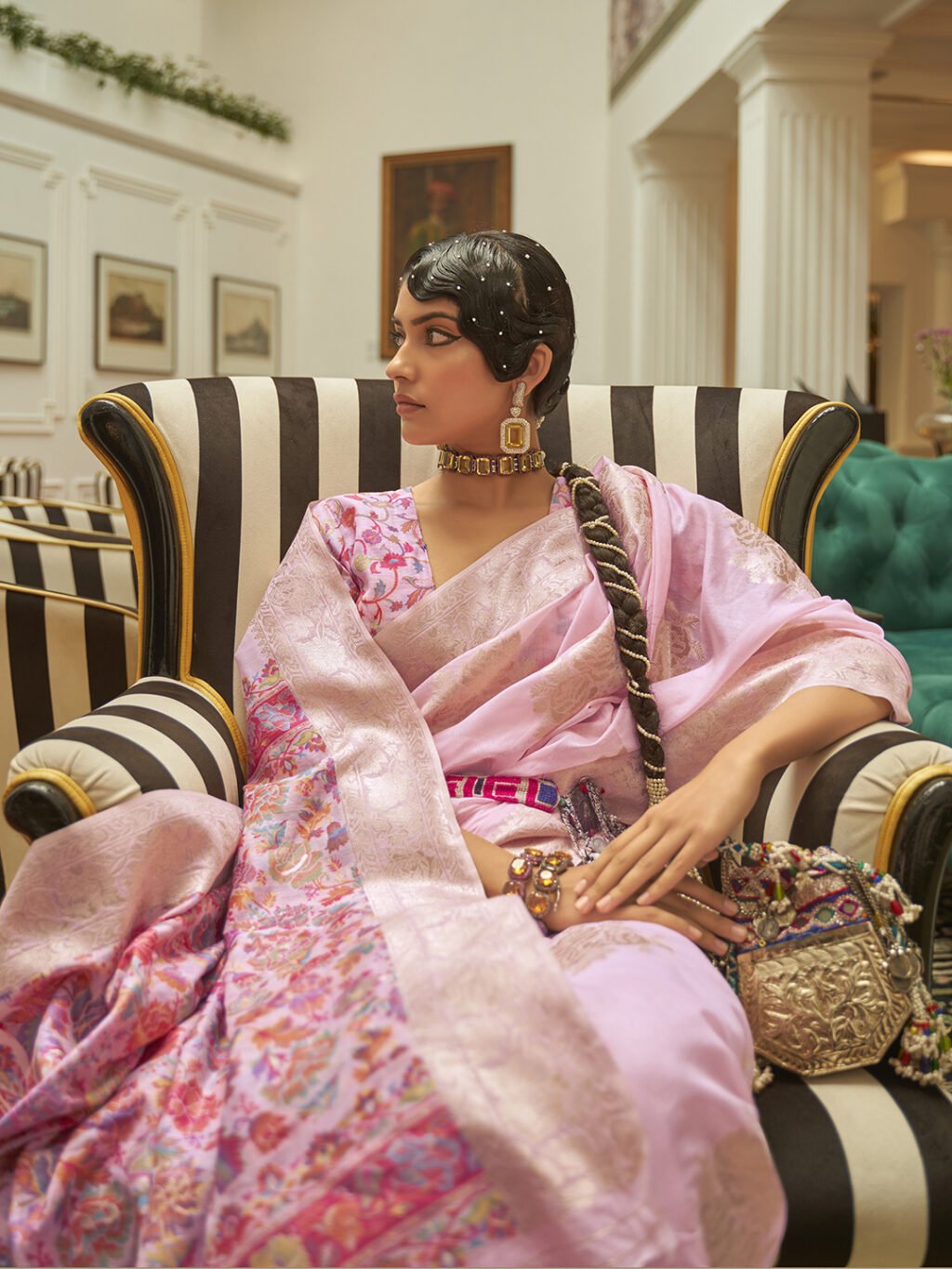 partywear designer saree for festive occasions