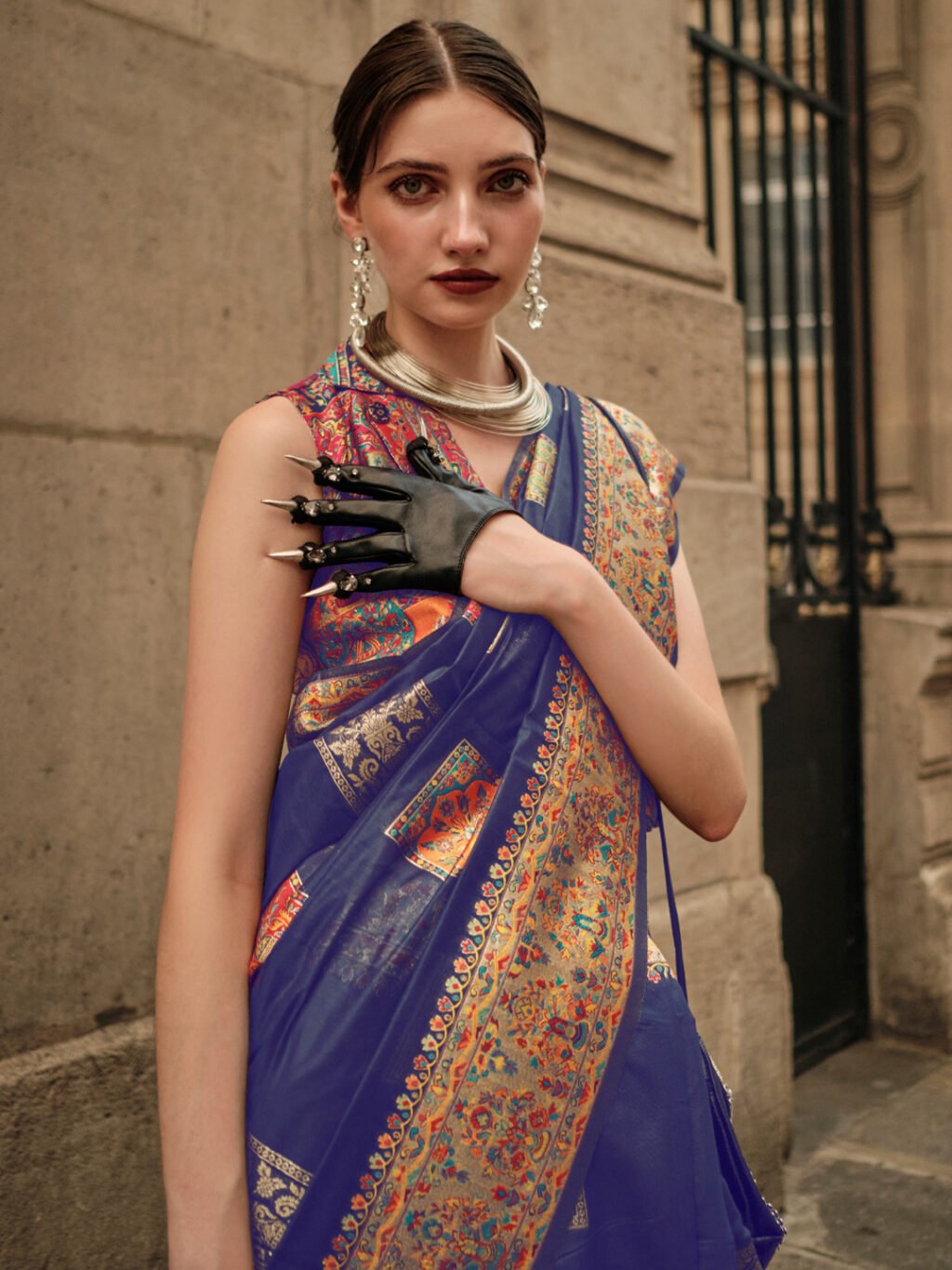 partywear designer saree for festive occasions