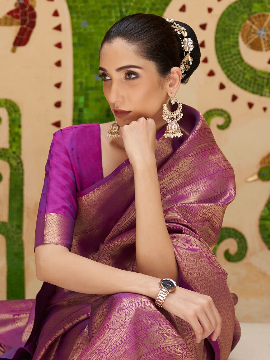 partywear designer saree for festive occasions
