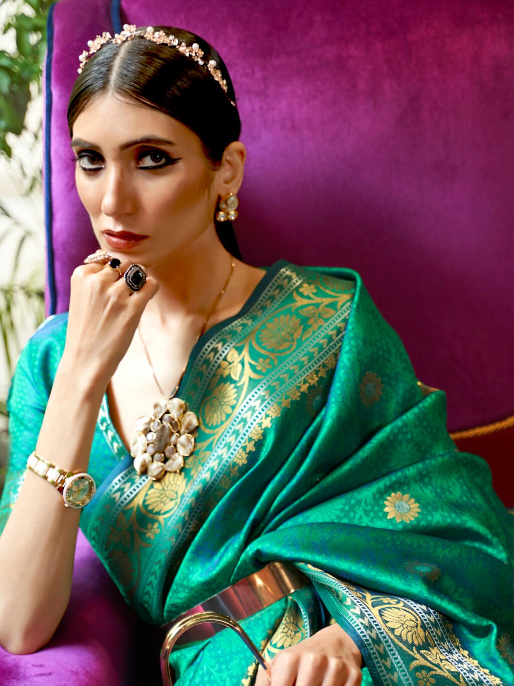 partywear designer saree for festive occasions