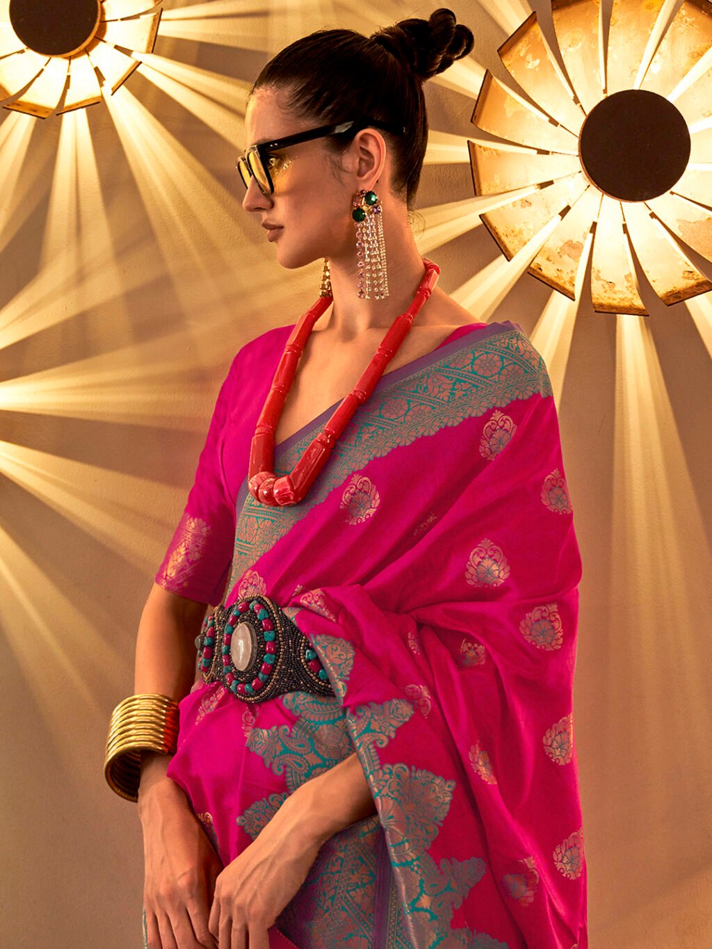 partywear designer saree for festive occasions